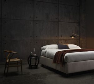 Il letto matrimoniale con contenitore Sommier di Perdormire fotografato da Andrea Garuti. Andrea Garuti, fotografia, Perdomire, letto matrimoniale, letto Perdormire, letto Sidney Perdormire, letto design, letto contenitore, letto con contenitore, interior design, arredamento, camera da letto