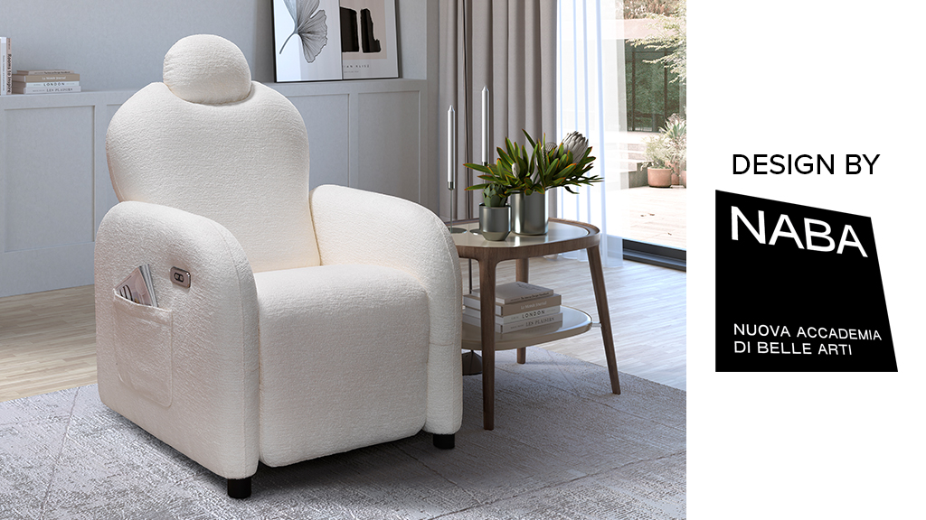 poltrona-relax-design Allegra: la nuova poltrona relax design in tessuto bouclé